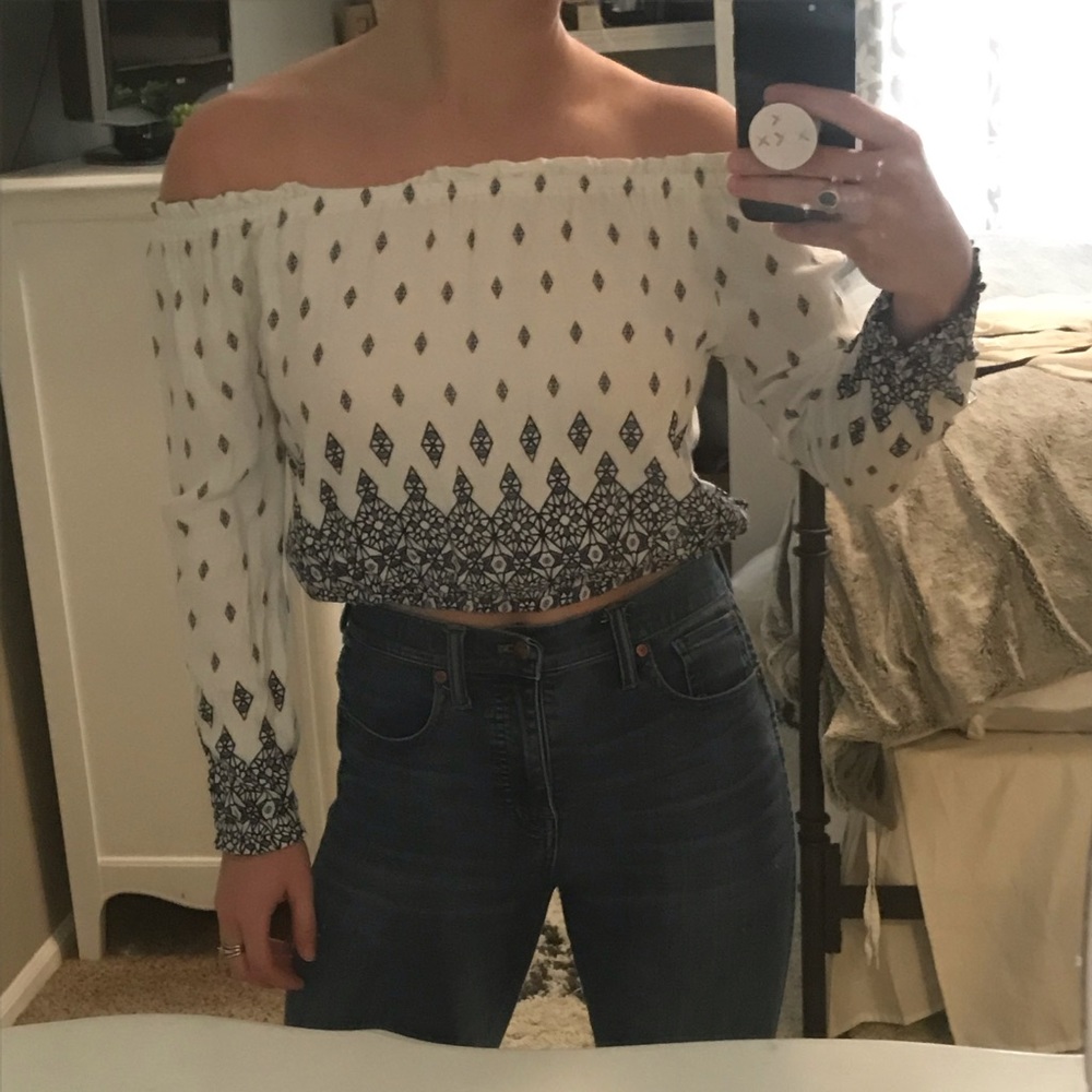 Off the shoulder crop top